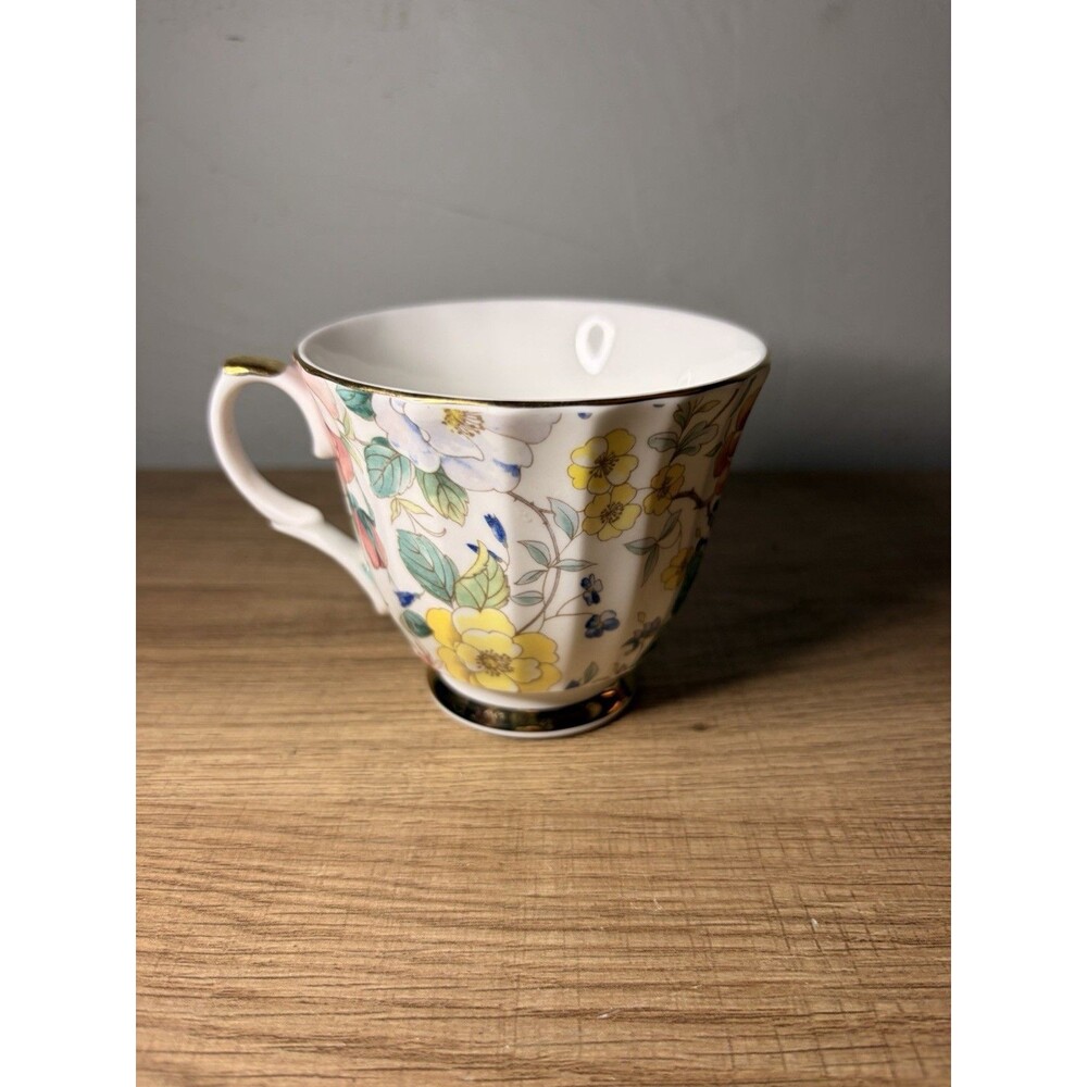Allyn Nelson Collection Fine Bone China Floral Teacup Made in England
